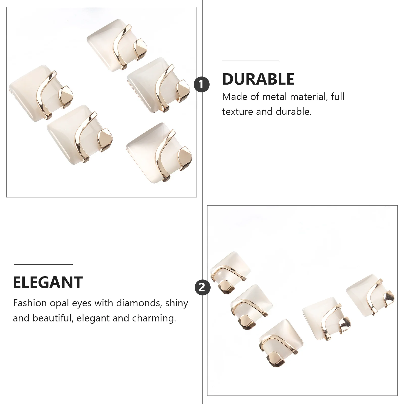 

5Pcs Woolen Coat Buttons 24mm Opal Metal Buttons Overcoat Charming Button Set Decorative Clothes Accessories Sweaters DIY Crafts