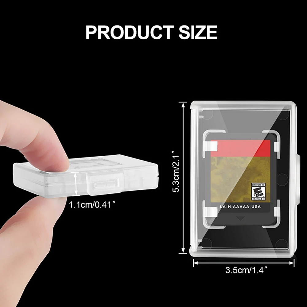 Transparent protective box for switch oled switch lite game card for tf card storage box