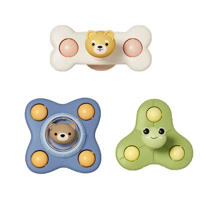 Cartoon Rotating Rattles Baby Toys 0 12 Months Suction Cup Spinner Toy for 1 2 3 Years Old Boys Girls Sensory Bath Toys for Kids