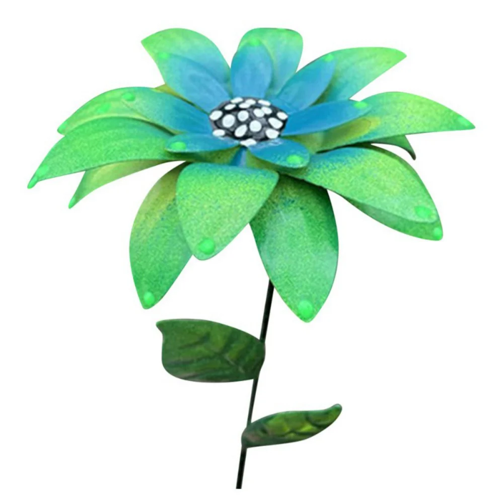 Simulation Of Small Multi-Petal Iron Flowers Garden Lawn Hand-painted Colorful Simulation Greenery Decorations