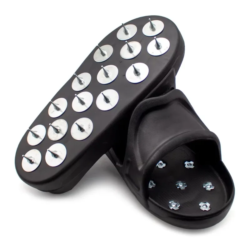 1 Pair Flexible Spiked Shoes for Epoxy Floor Coating Epoxy Paint Self-Leveling Cement EVA Soft Material