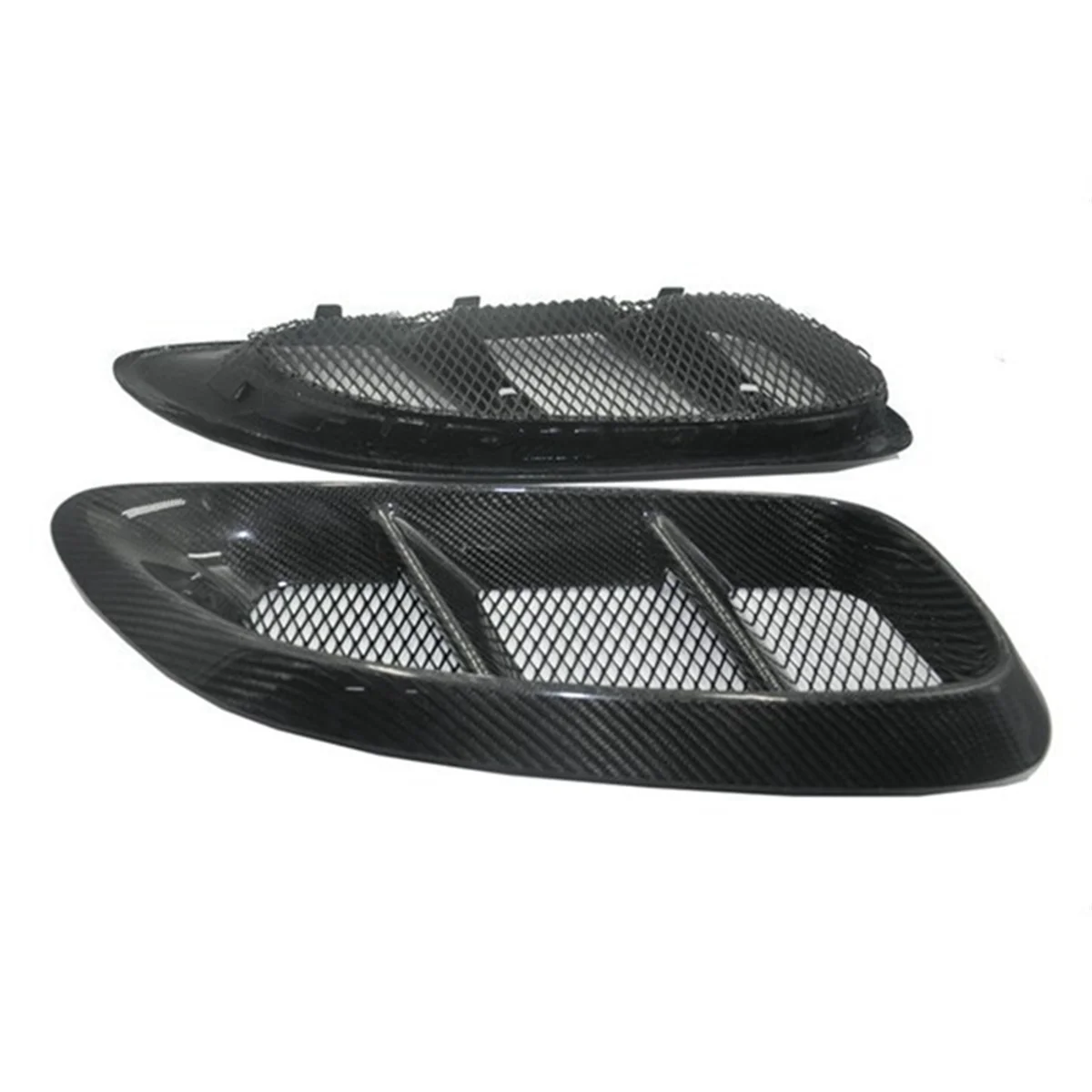 For 718 2PCS Carbon Fiber Side Vents Air Intake Cover Side Ventilation Grille