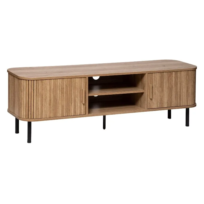 Modern simple rolling shutter door design with groove panel TV cabinet dining side table wine rack storage cabinet