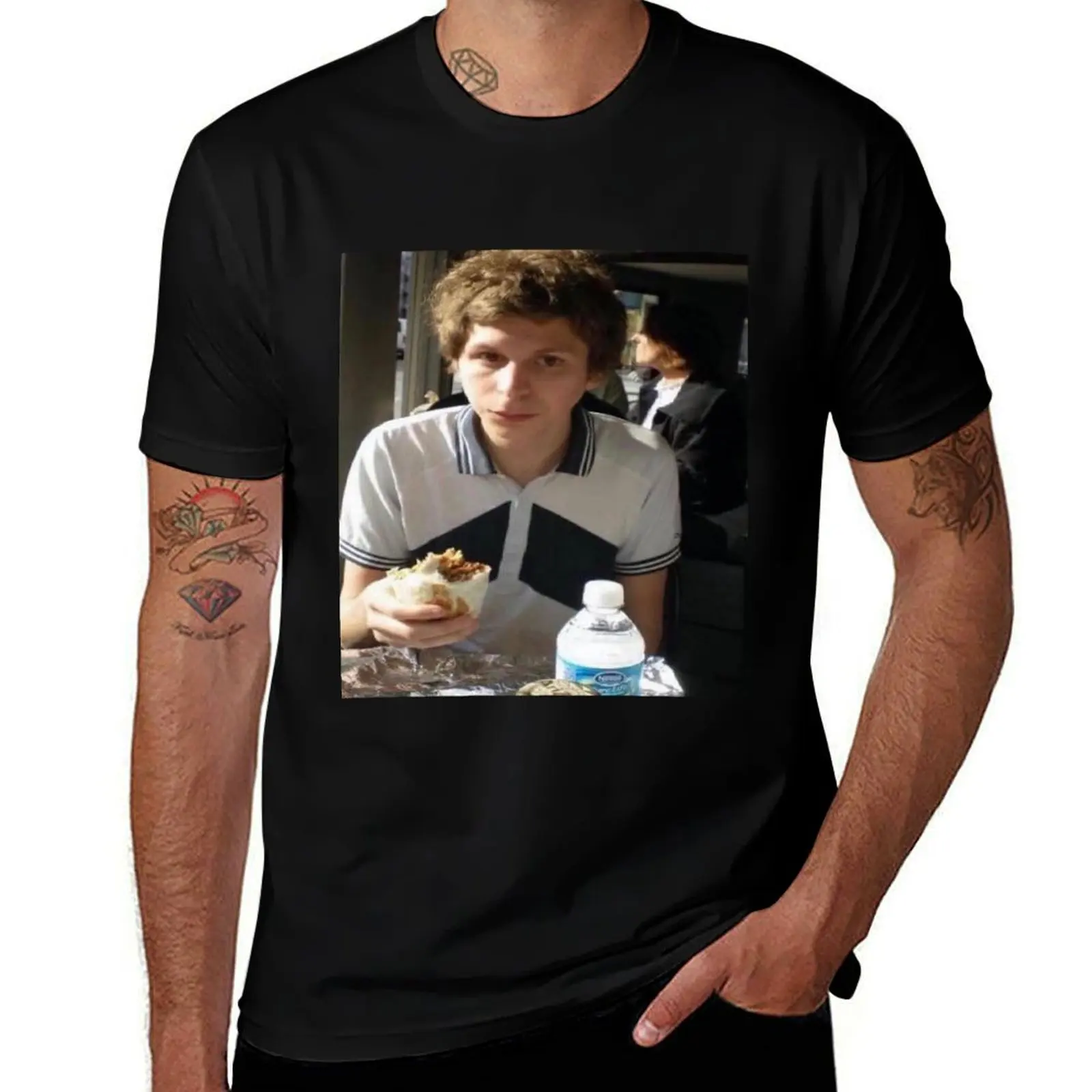 

Michael Cera Eating Burrito T-Shirt funny shirt cotton tshirts personalised anime tshirt summer 2025 mens big and tall t shirts