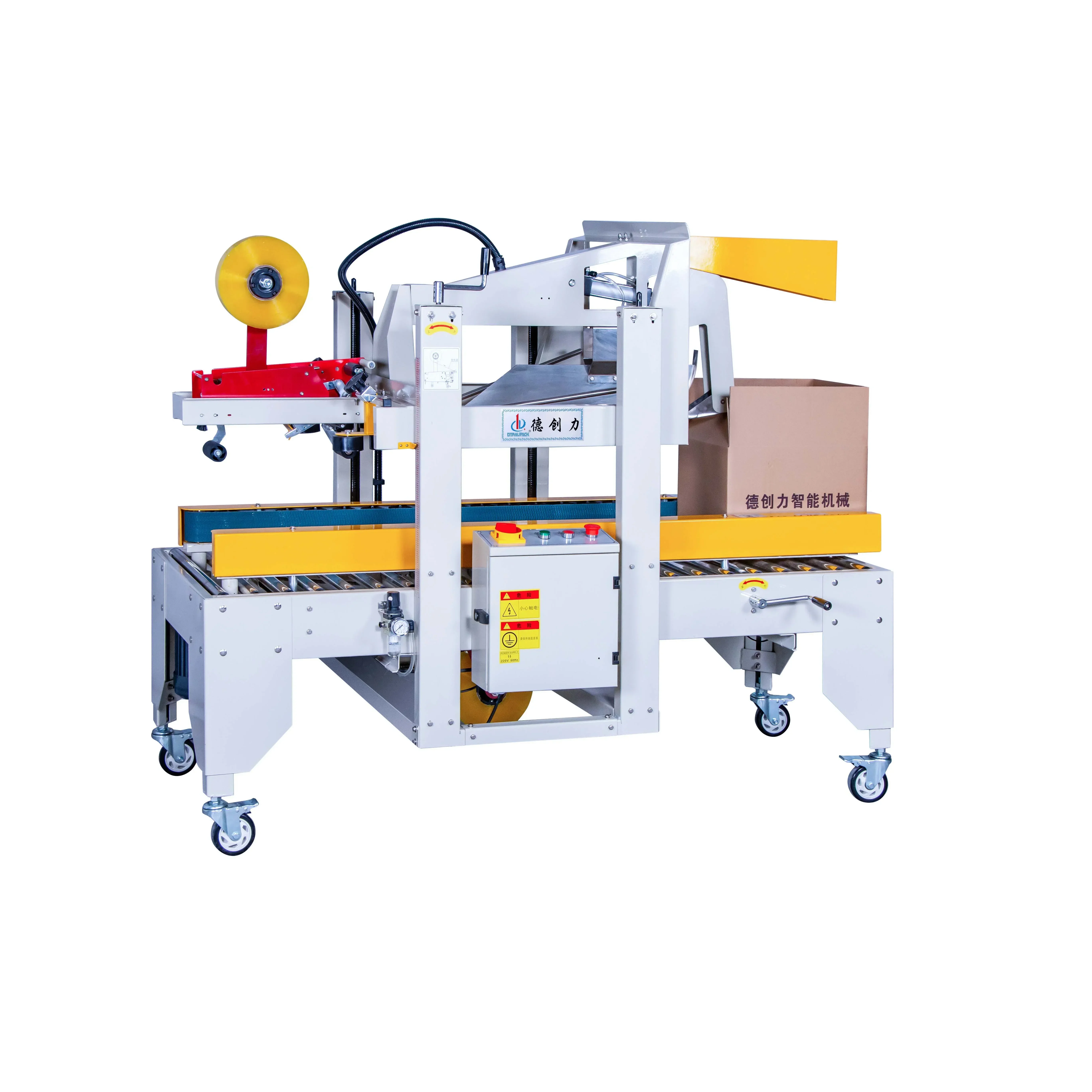 Full Automatic Edges Side Carton Box Case Corner Sealing Sealer Machine Carton Taping Machine