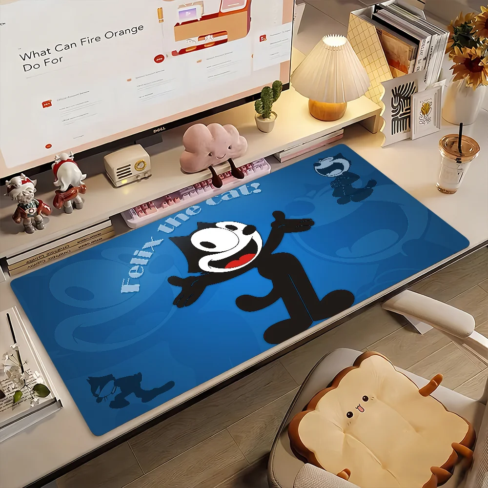F-Felix Cartoon The C-Cat Mouse Pad Non-slip Desk Mat PC Laptop Accessories Rubber Office Keyboard Large Gamers Decoracion