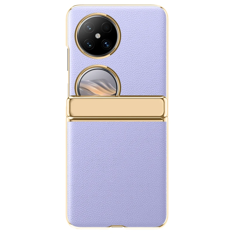 Leather cover metal plated hinge camera bracket Back Cover For Huawei Pocket 2 6.94 inch HD screen protect shockproof Phone Case