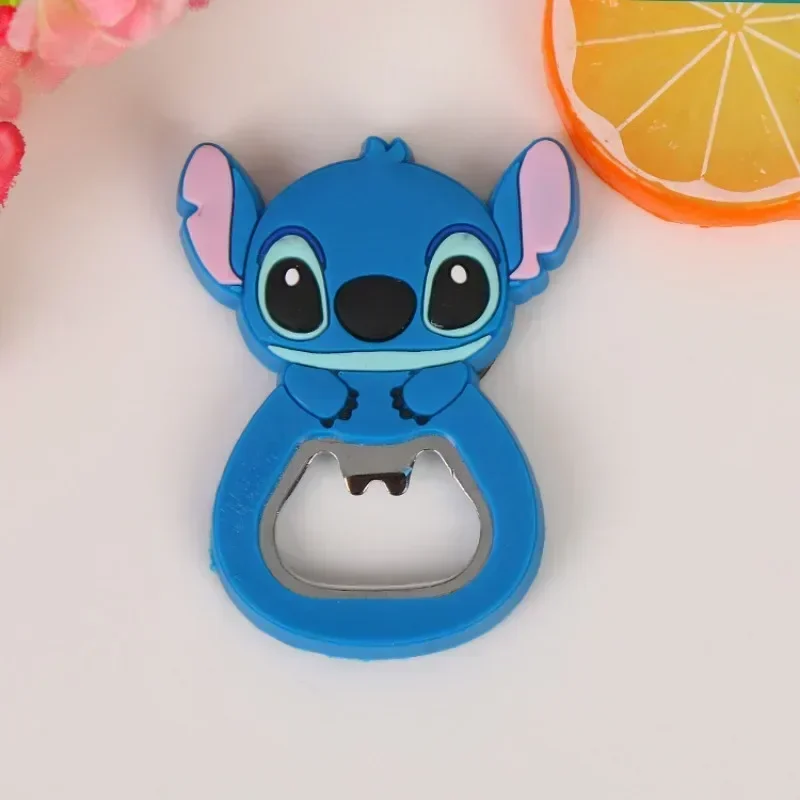 Abridor de botellas de dibujos animados de Disney Stitch, lindo adhesivo para refrigerador, Porte Clé, Kawaii, imanes de nevera para el hogar