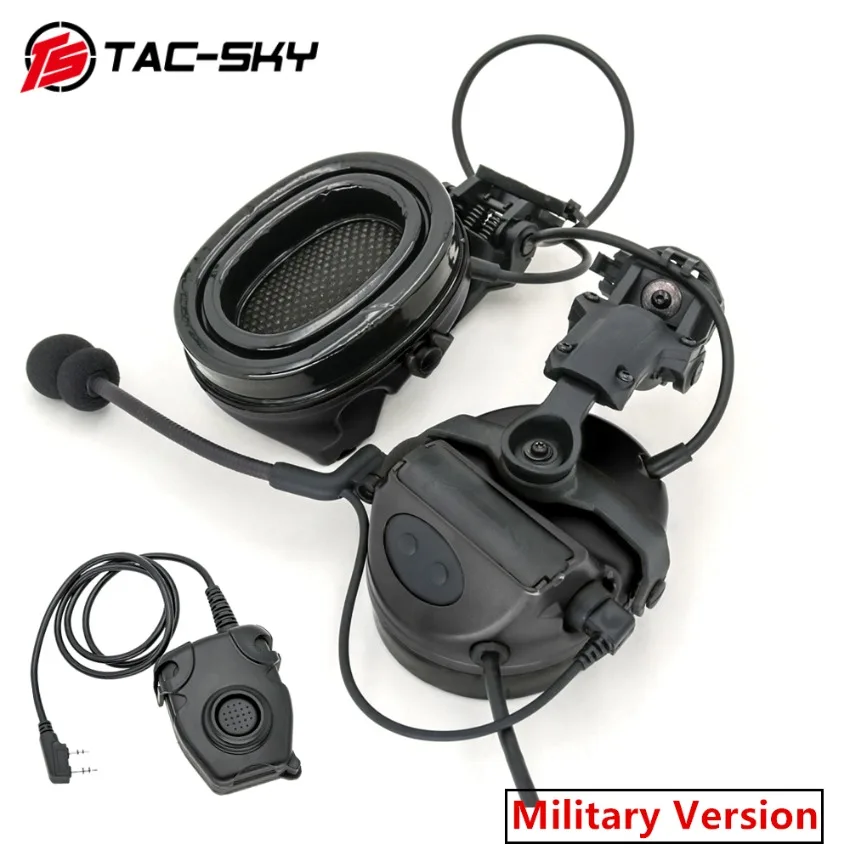 

TS TAC-SKY Military Airsoft TSC2 HEADSET ARC Helmet Track Bracket for pelto and Military U94 PTT for Baofeng Walkie Talkie