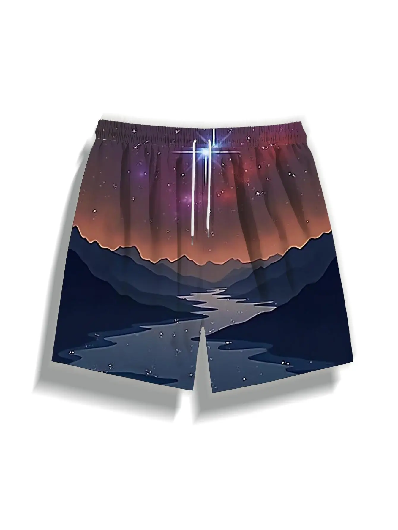 1pcs Men's Short swim trunks2026 Summer 3D Printed Short sleeve running Man pants Quick drying Pants Polyester Breathable