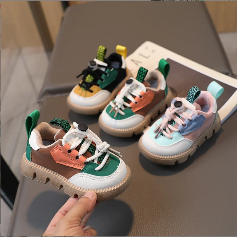 Children Pu Breathable Sneakers 2025 Spring Autumn New Baby Soft Bottom Casual Shoes School Sports Sneakers For Boys Girls 21-30