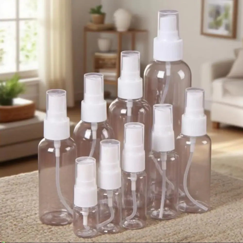 Transparent Plastic Empty Spray Bottle Clear Refillable Empty Spray Bottle 11 Capacities Perfume Bottle Spray Container 2025