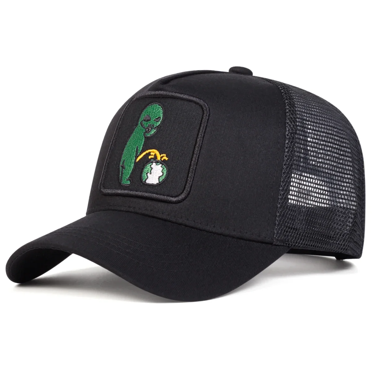 Unisex Alien Embroidery Baseball Net Caps Spring and Summer Outdoor Adjustable Casual Hats Sunscreen Hat Sports Cap