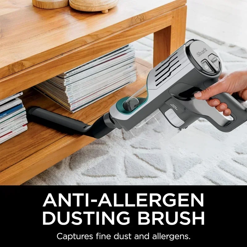 D2BShark HZ251 فرشاة ذاتية التنظيف خفيفة الوزن، مثالية، تتحول إلى مكنسة يدوية، مصابيح أمامية LED، - شق الحيوانات الأليفة & am