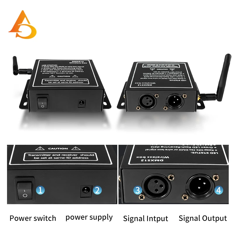 AICPOSE 2.G DMX Controller DMX512 Battery Wireless Controller Transmitter  for Stage Par Light DJ Disco Bar Light Moving Light