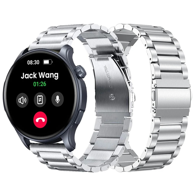 Pulseira de aço inoxidável, Correia de metal para Zeblaze Btalk 3 Pro, Pulseira para pulseiras Zeblaze Btalk Plus 7 Pro