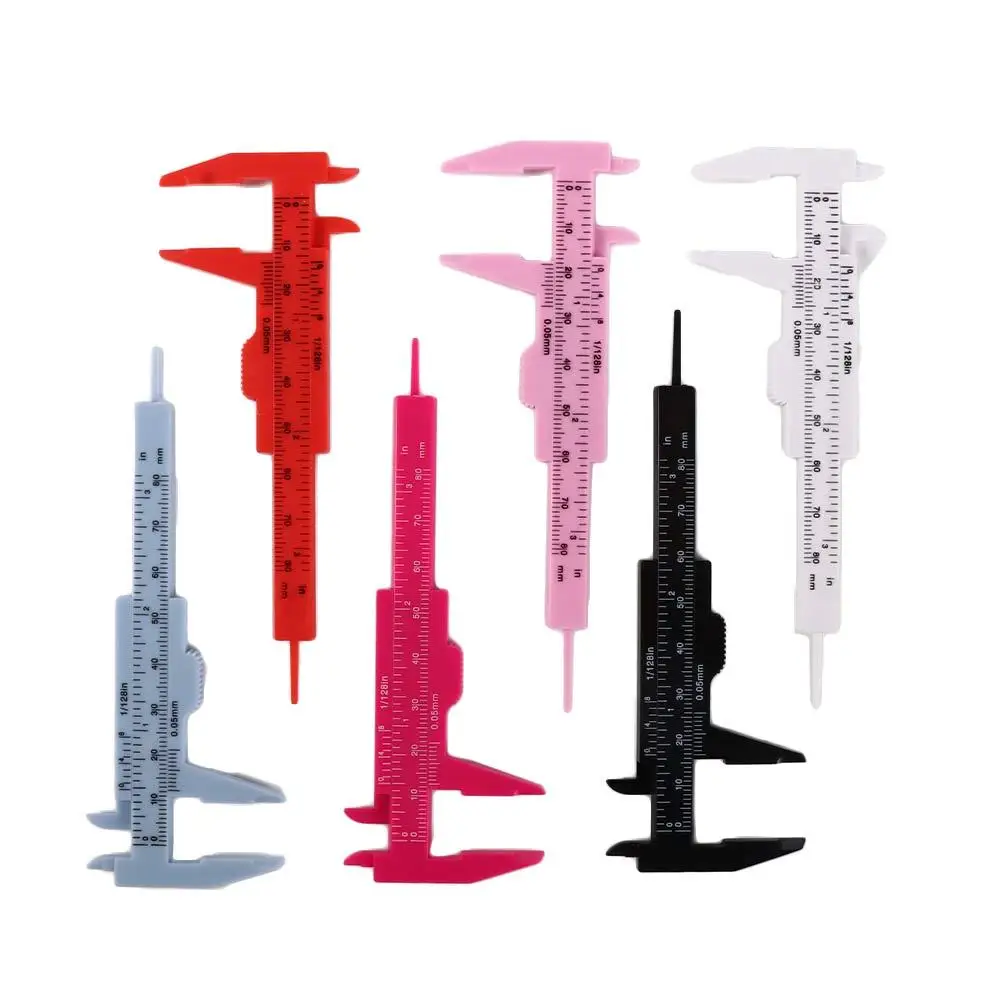 แบบพกพาเลื่อนออกแบบเครื่องมือแต่งหน้า Professional Vernier Caliper เครื่องมือวัดคิ้ววัดไม้บรรทัด Thrush Artifact