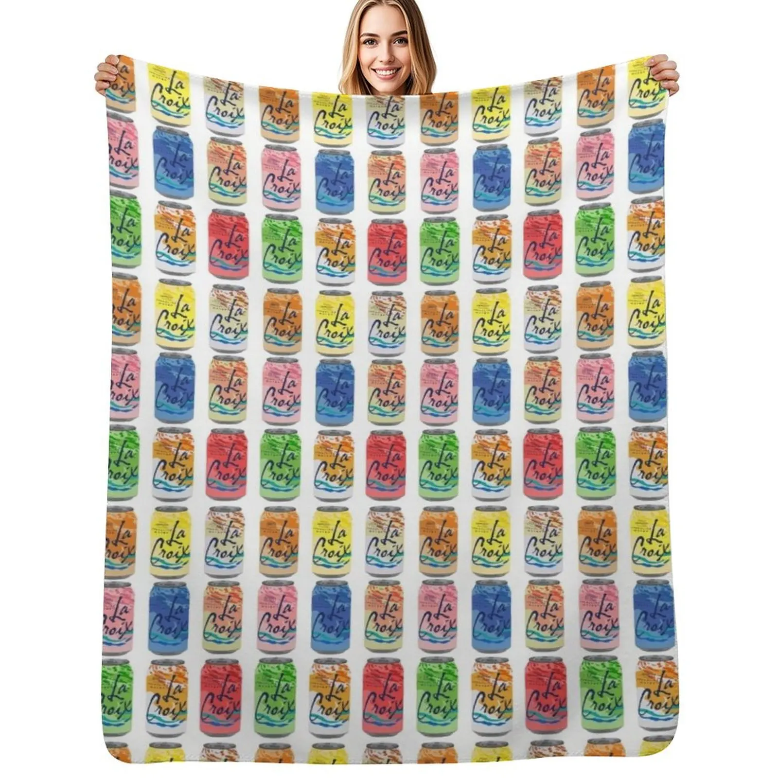

La croix pattern Throw Blanket Cute Plaid For Sofa Thin Soft Blanket
