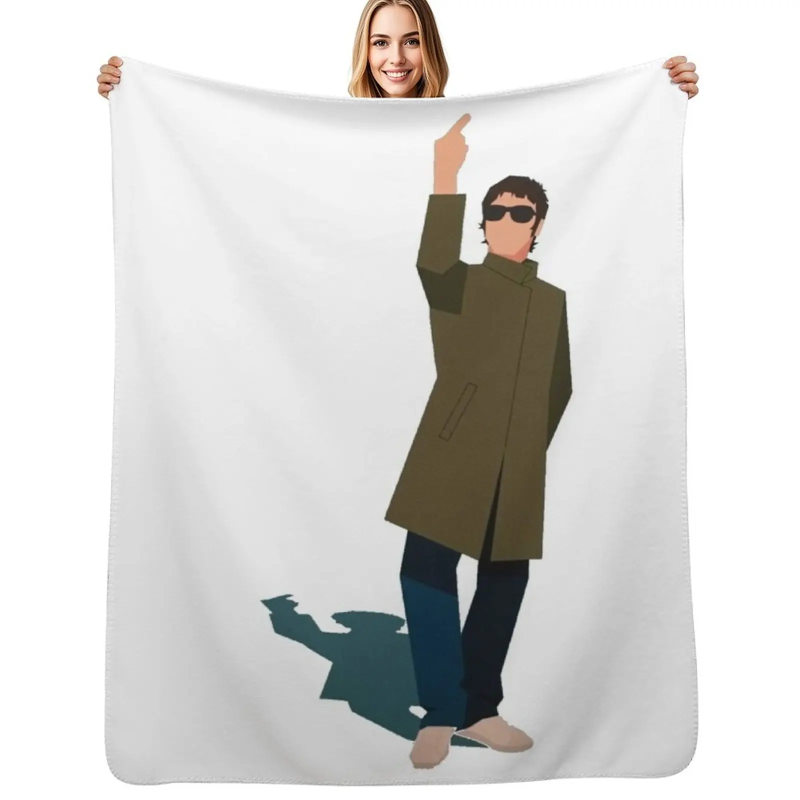

Liam Gallagher Throw Blanket Shaggy Furry Soft Blanket for Bedroom Living Room
