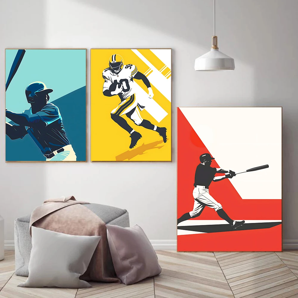 Modern Sports Abstract Posters Classic Football Basketball Minimalism Prints Canvas Wall Art Pictures Home Living Room Decor
