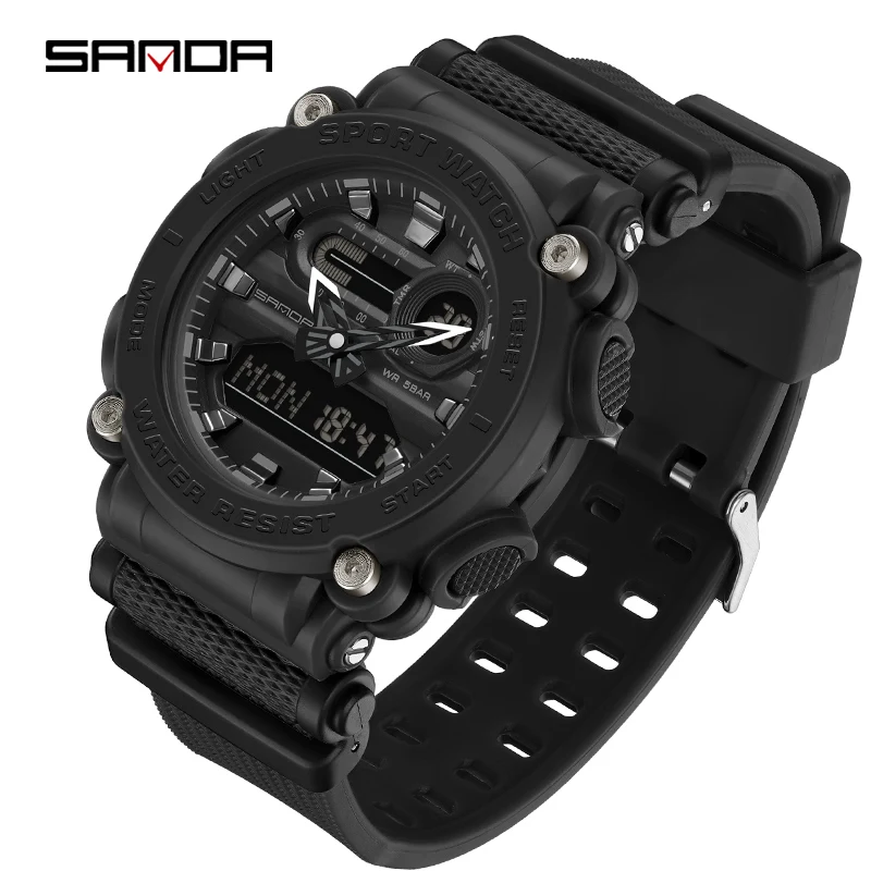 SANDA 2022 Sports Military Men\'s Watches Top Brand Luxury 50M Waterproof Male Wristwatch for Men Clock Relogio Masculino 3139