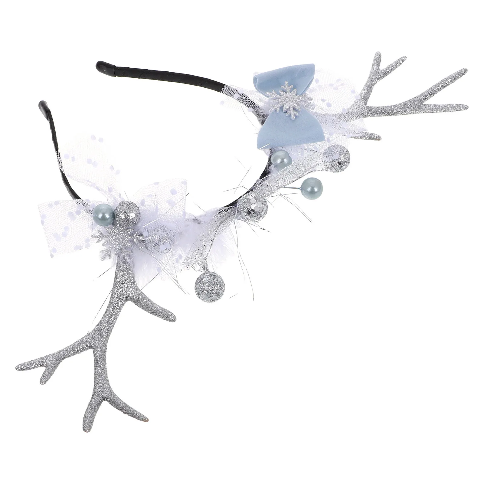 

Christmas Headbands Snowflake Deer Antlers Bow Holiday Party Accessories Women Festive Hair Clips Animal Hair Hoop