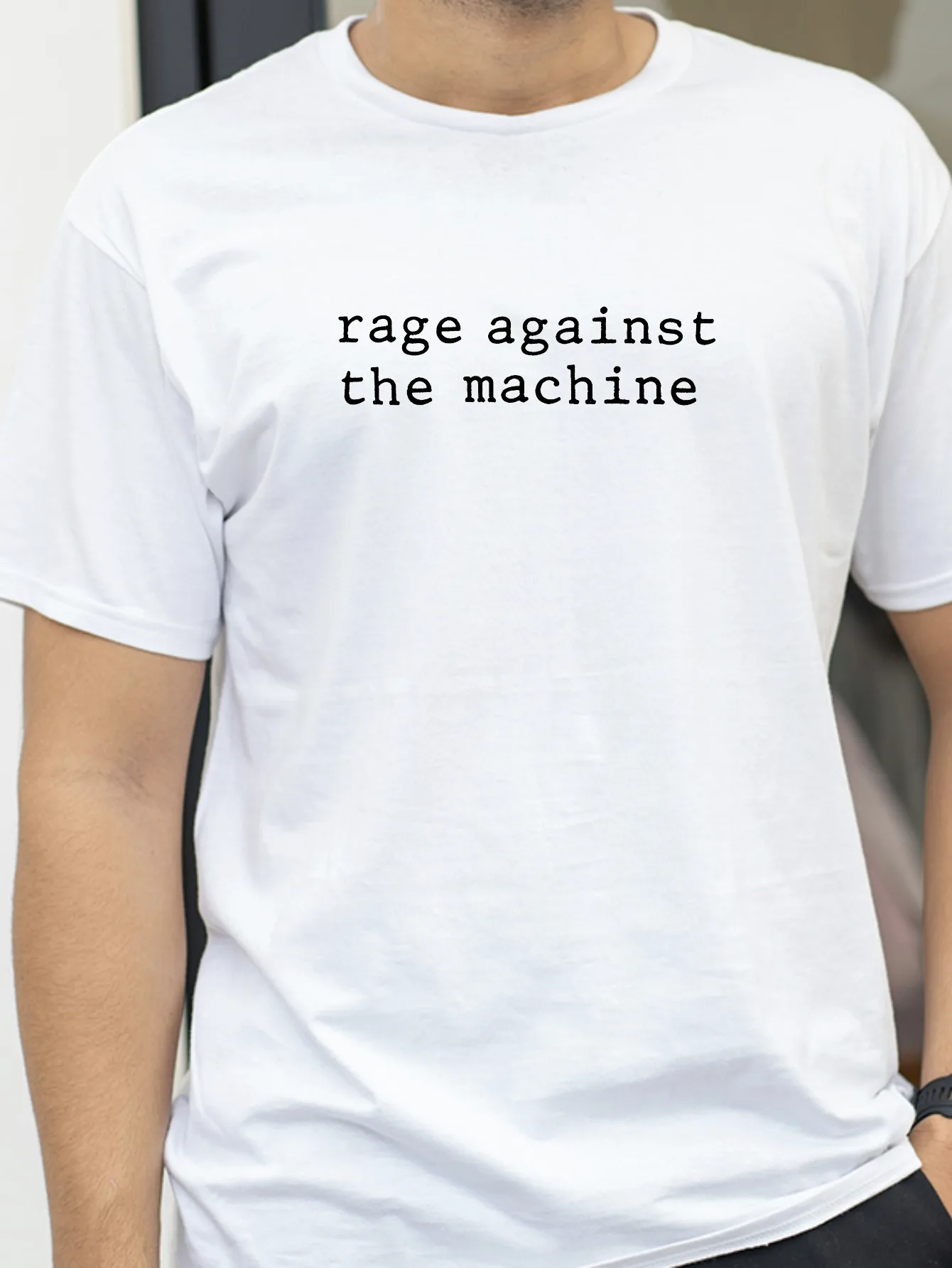 

Rage Against The Machine print T-shirts RATM Rap Metal Rock Lovers Streetwear Summer Soft Top tee casual loose Crew Neck tshirt