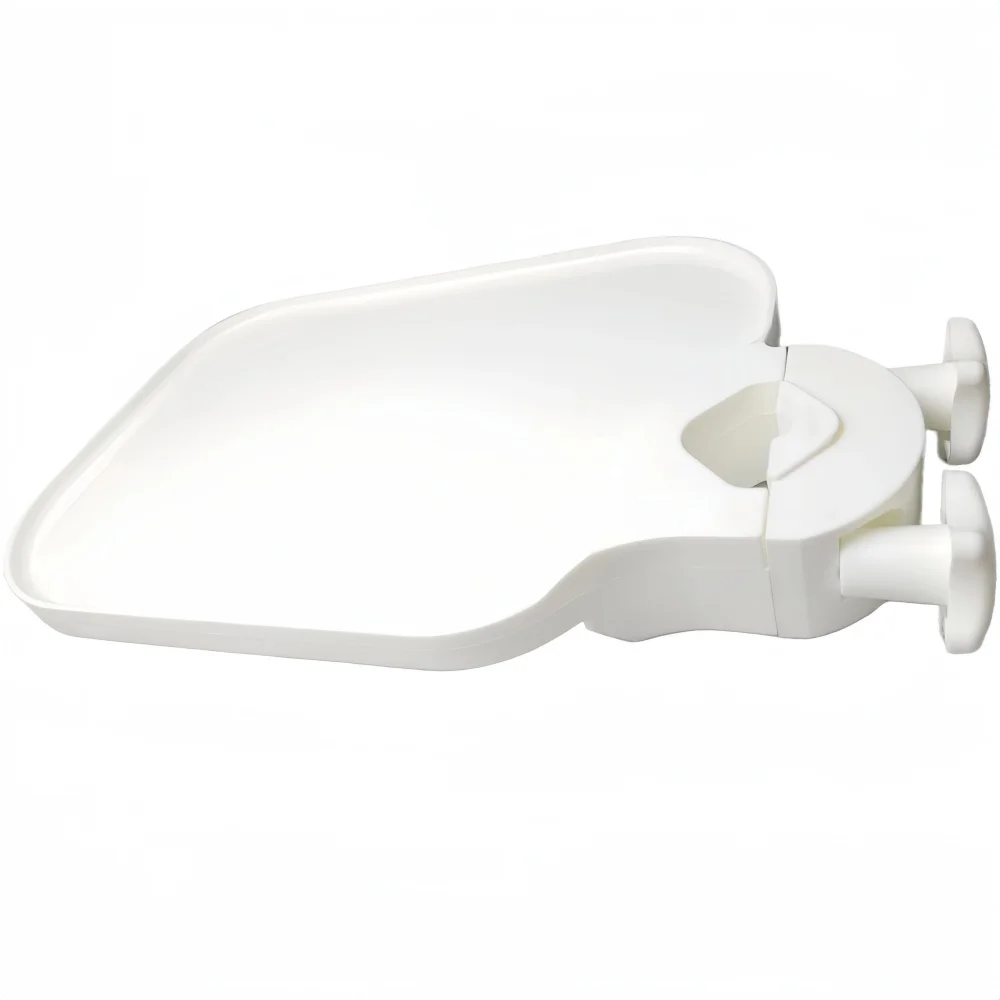 

Dental Chair Scaler Tray Rotatable Post-Mounted Plastic Shelf for Instrument Organization & Dentist Tool Accessibility
