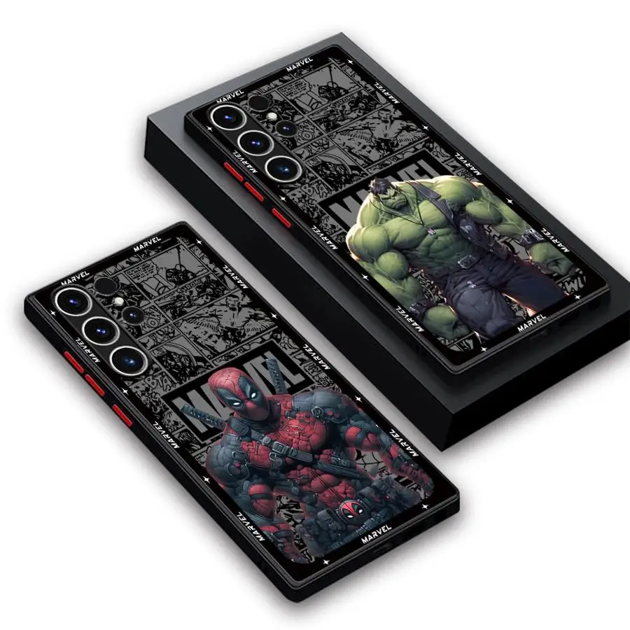 Marvel SpiderMan IronMan Phone Case for Samsung Galaxy S25 S24 Ultra S20 FE S10 Lite S23 Ultra S9 S22 Plus S21 TPU Soft Cover