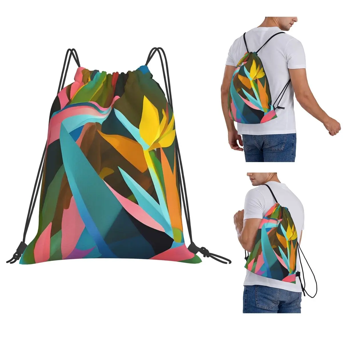 'Toxic Relationship' Couple Goals Backpacks Portable Drawstring Bundle Pocket Sports Bag Book Bags for Travel School