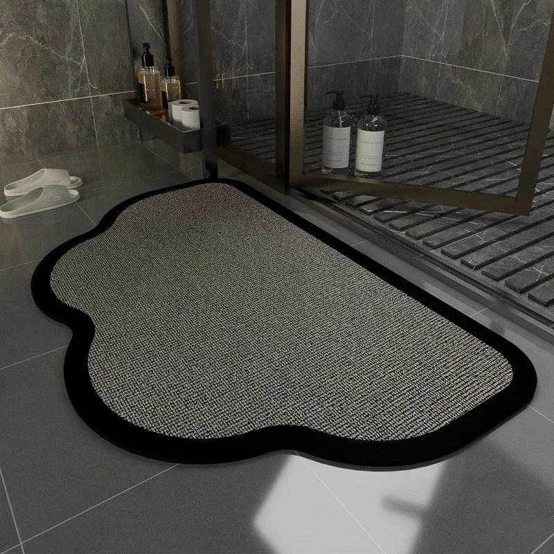 Floor Mat For Bathroom Absorbent Quick Dry Diatomite Bath Mat Non Slip Washable Minimalist Large Rectangular Shower Entryway New