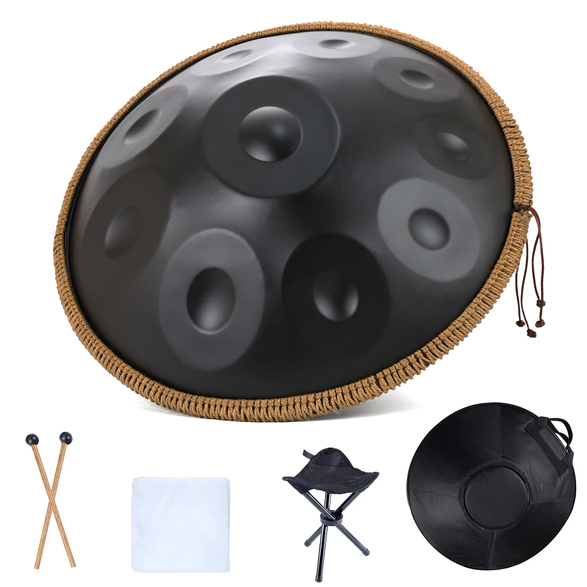 18 inch Handpan 9 Notes G Minor 440HZ Pantam Drum Hand pan Stainless Steel For Beginner Meditation Yoga