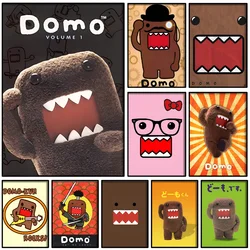 Cute Domo-Kun Poster Self-adhesive Art Waterproof Paper Sticker Coffee House Bar Room Wall Decor