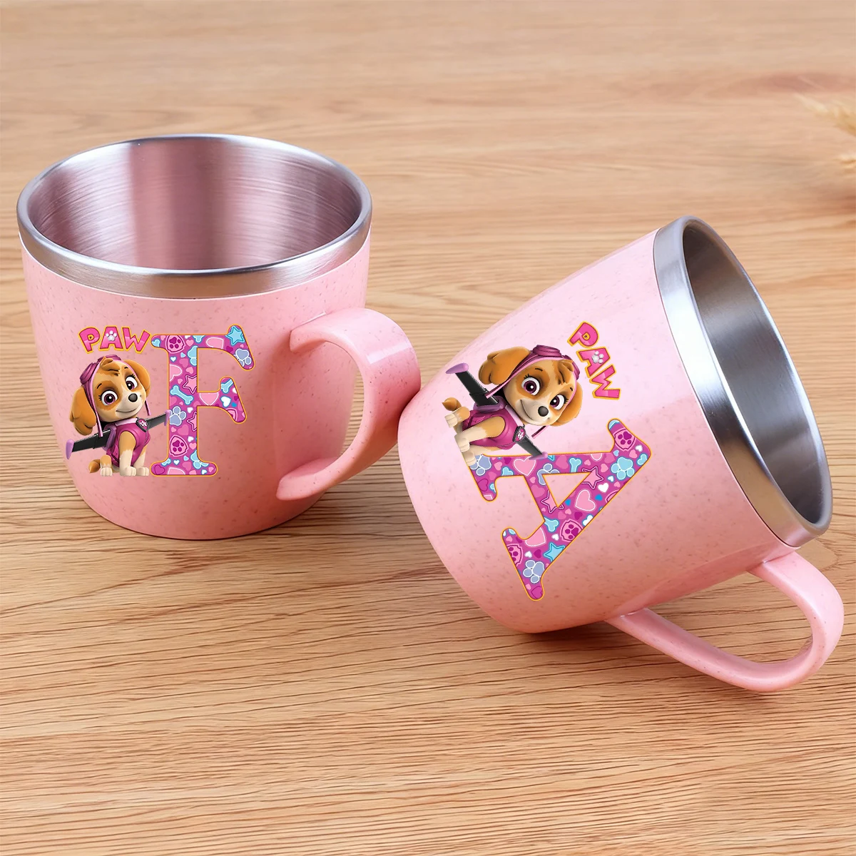 

PAW Patrols Water Bottle for Girls Skye Stainless Steel Toothbrush Cups Cartoon Letter Home Coffee Milk Water Cup Birthday Gift