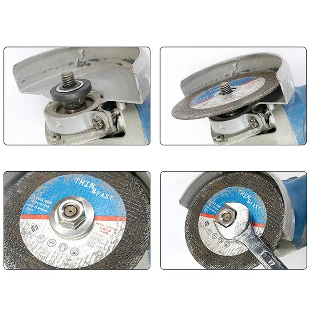 100 Type Angle Grinder Stainless Steel Hexagon Nut Pressure Plate 17mm Opposite Stainless Steel 30*17*10mm Power Tool Parts