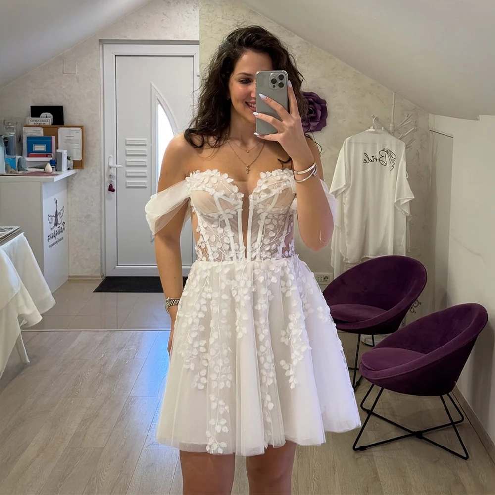 boho-v-neck-short-wedding-dresses-off-shoulder-appliques-mini-tulle-bridal-gown-for-engagement-prom-evening-formal-event-dress