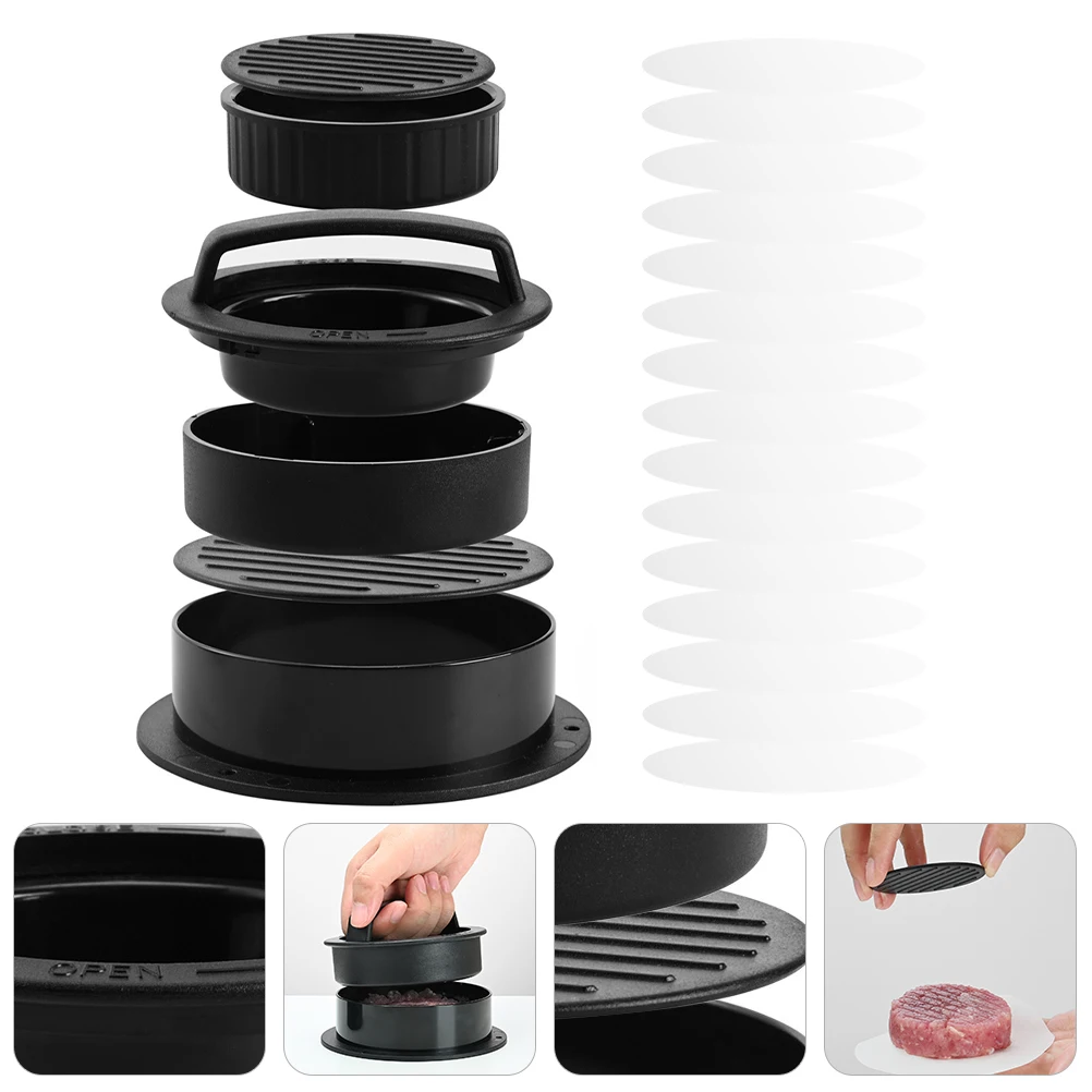 

Burger Press Tool High-Grade Meat Presser For Hamburgers Making Kitchen Utensil Space-Saving Widened Handle Notch Design Easy To