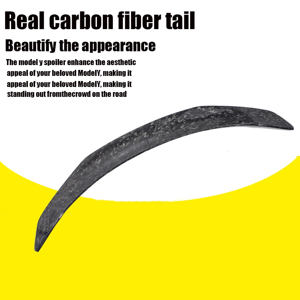كمية مبيعات عالية رخيصة مزورة من ألياف الكربون أجنحة Ducktail V نسخة سبويلر سيارة رياضية لطراز تسلا 3 #6
