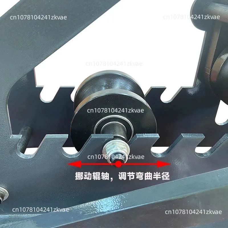 TR60 Manual Three-Roll Pipe Bending Machine Flat Steel Channel Steel Arc Bending All-Steel Structure, Sturdy and Practical