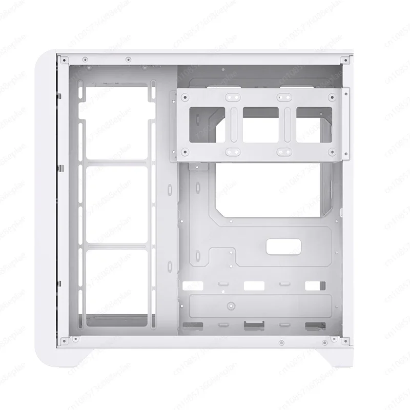 

Curved tempered glass side panel window PC game case, white PC RGB cooler Caninet with fan