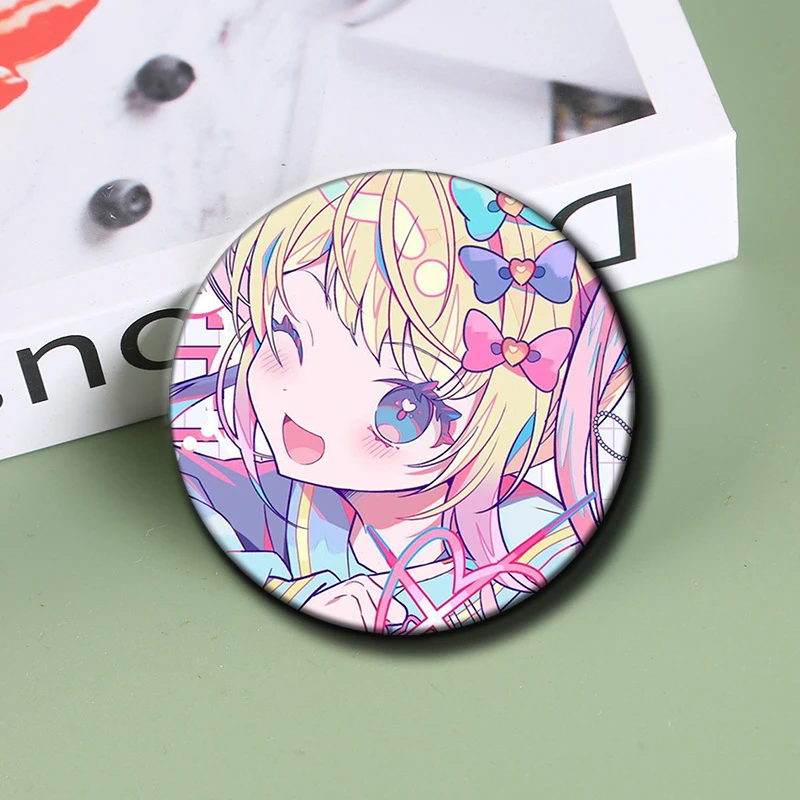 المحتاجة فتاة جرعة زائدة لعبة الكرتون بروش شارة زر دبوس لطيف أنيمي شخصية Ame لحقيبة الظهر اكسسوارات ديكور 58 مللي متر