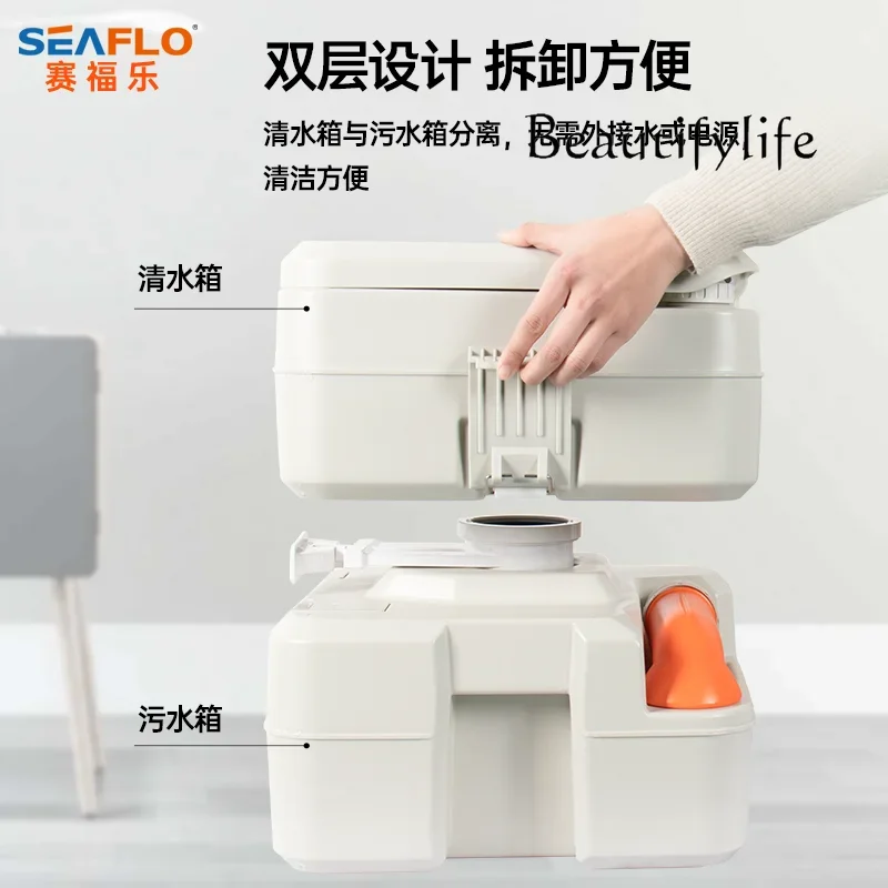 

JB открытый кемпинг мобильный портативный туалет RV корабль смывной туалет для пожилых людей