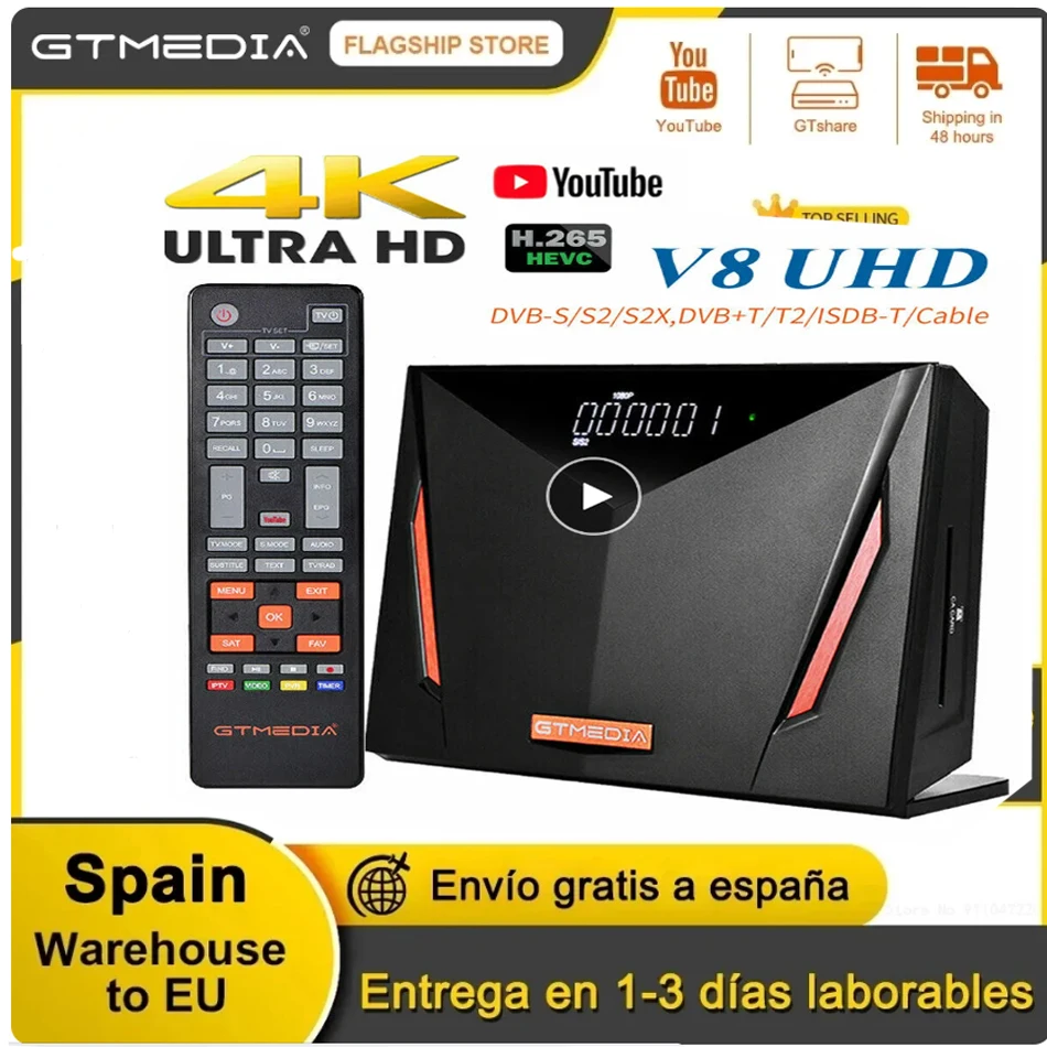 Test i rekomendacja: Gtmedia V8 UHD DVB-S2/S2X DVB-T2 DVB-C ATSC-C ISDBT z Wi-Fi – czy warto kupić?