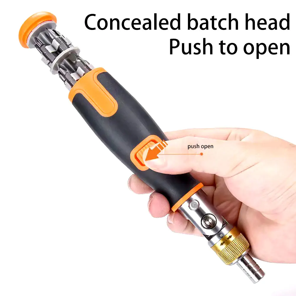 10 In 1 Portable Ratchet Screwdriver Hidden Screwdriver Head Multi Angle Corner Capable Multifunctional Screwdriver Set