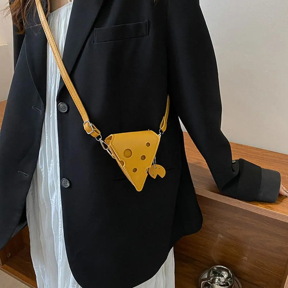 Cheese Block Crossbody Bag Cute Triangular Square Cheese Purse Trendy Cheese Bag Small Crossbody Purse for Coins Keys Lipsticks