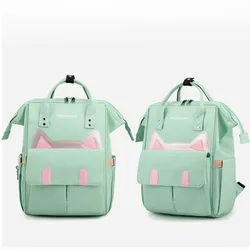 Oxford Cloth Cat Ear Mommy Backpack Large Capacity Anti Splash Water Baby Diaper Bag Portable Wear-resistant Mommy Shoulder Bag