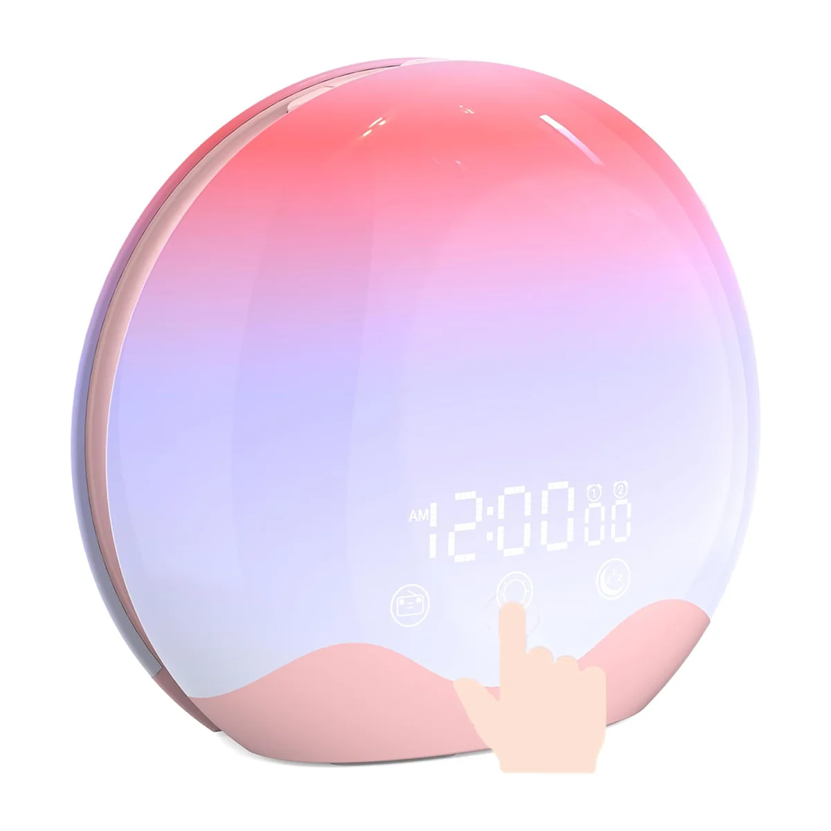 Sunrise Alarm Clock Wake Up Light with Touch Control, Dual Sided Natural Light Alarm Clock for Heavy Sleepers, Bedroom