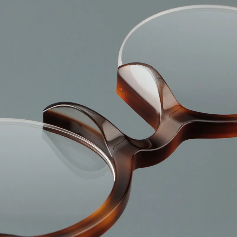 KIZN الرجال مكافحة الضوء الأزرق قصر النظر نظارات بمادة الخلات الرجعية المعادن نصف حافة إطارات امرأة وصفة طبية نظارات مخصصة-0.5 إلى -6.0