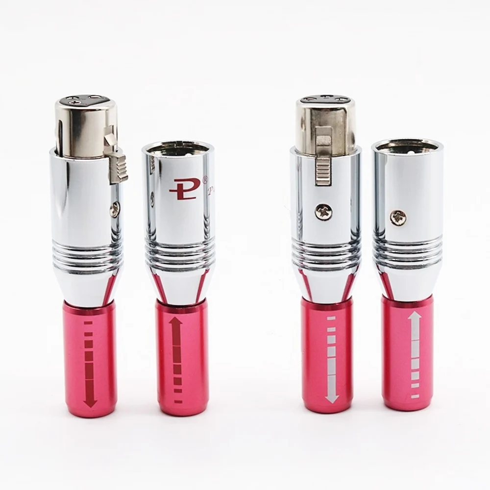 Pailiccs HiFi 24K placcato oro XLR spina di bilanciamento maschio femmina connettore adattatore cavo audio fai da te spina per microfono