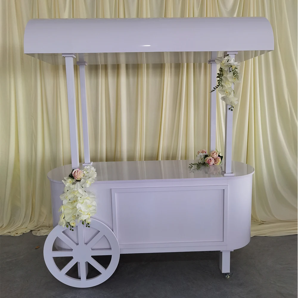 

Hot Recommend Cake Candy Dessert Food Cart With Wheels Wedding Event Supplies Birthday Party Decoration